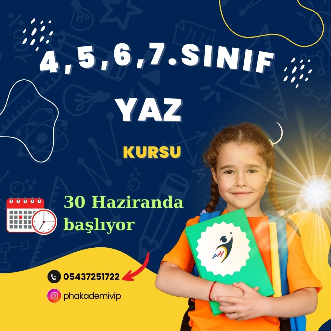 4,5,6,7.SINIF YAZ KURSU